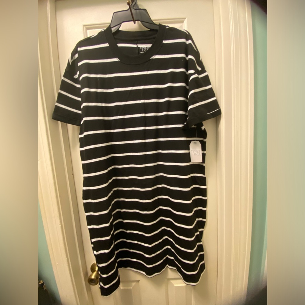 NWT Crew Neck Striped T-Shirt Dress